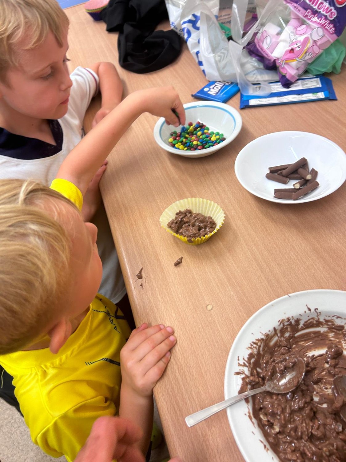 Children making creations together at Holiday Club